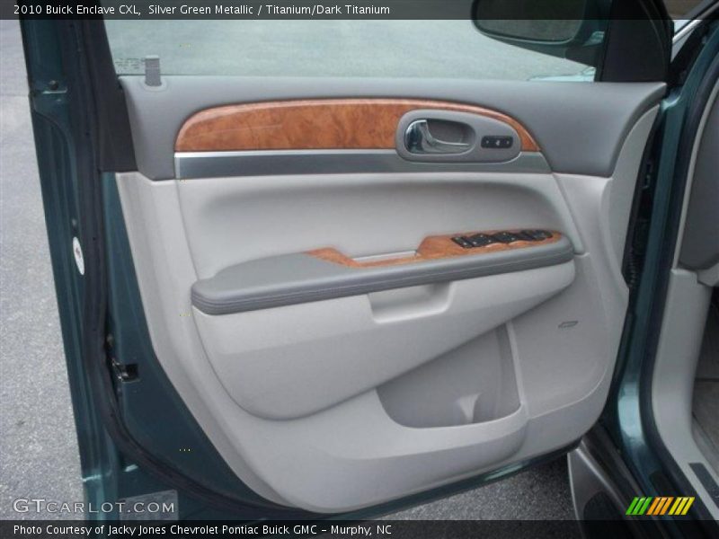 Silver Green Metallic / Titanium/Dark Titanium 2010 Buick Enclave CXL