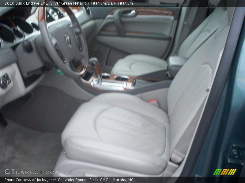 Silver Green Metallic / Titanium/Dark Titanium 2010 Buick Enclave CXL