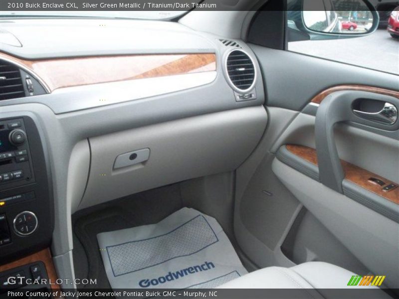 Silver Green Metallic / Titanium/Dark Titanium 2010 Buick Enclave CXL