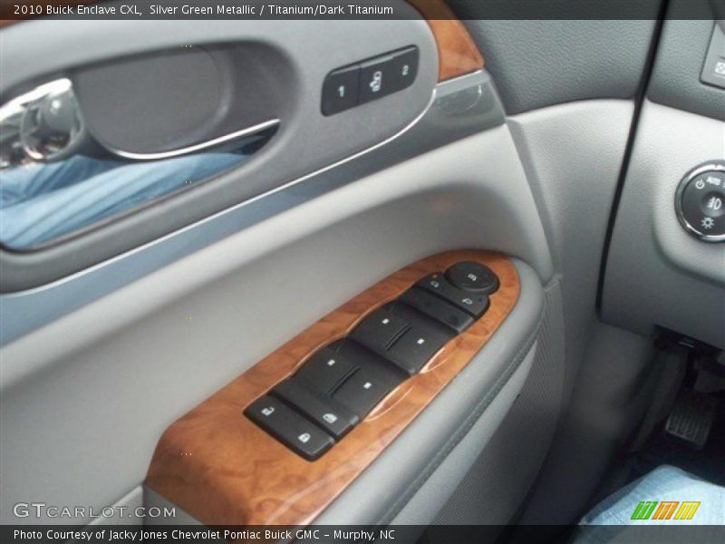 Silver Green Metallic / Titanium/Dark Titanium 2010 Buick Enclave CXL