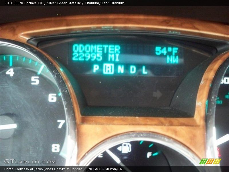 Silver Green Metallic / Titanium/Dark Titanium 2010 Buick Enclave CXL