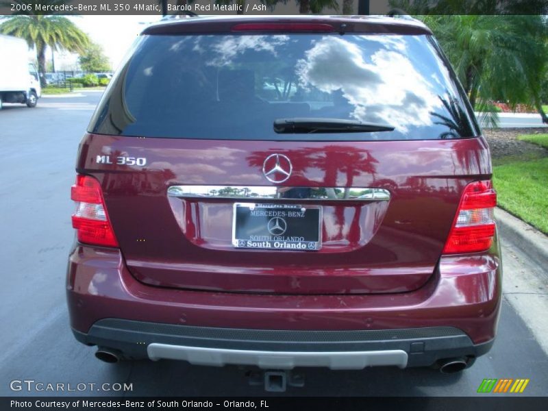Barolo Red Metallic / Ash 2006 Mercedes-Benz ML 350 4Matic