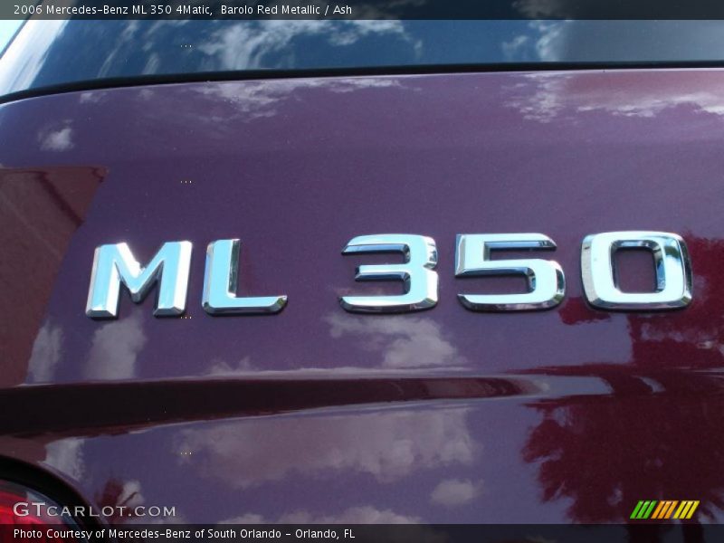 Barolo Red Metallic / Ash 2006 Mercedes-Benz ML 350 4Matic