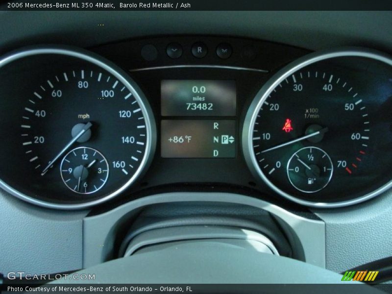 Barolo Red Metallic / Ash 2006 Mercedes-Benz ML 350 4Matic