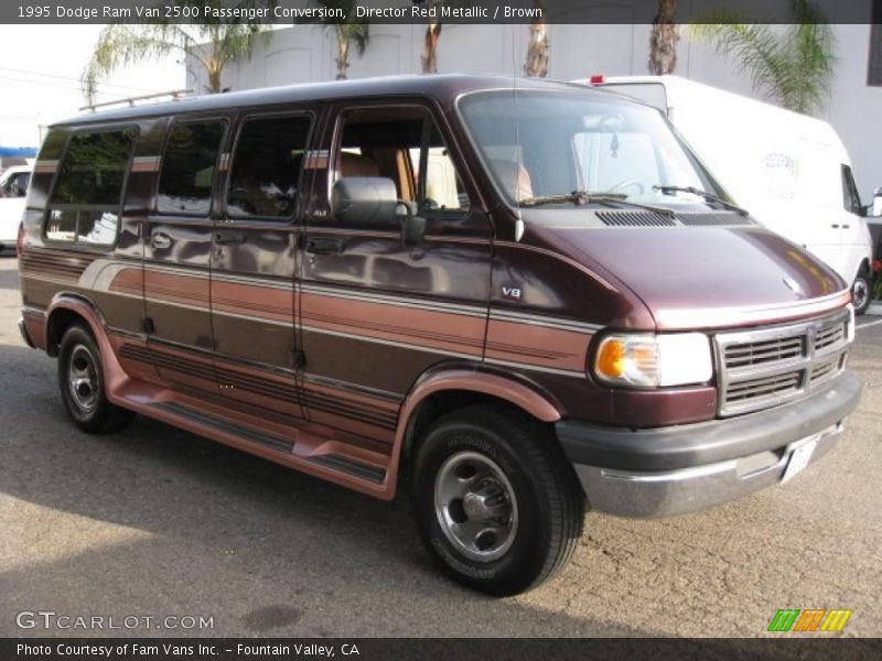 Director Red Metallic / Brown 1995 Dodge Ram Van 2500 Passenger Conversion