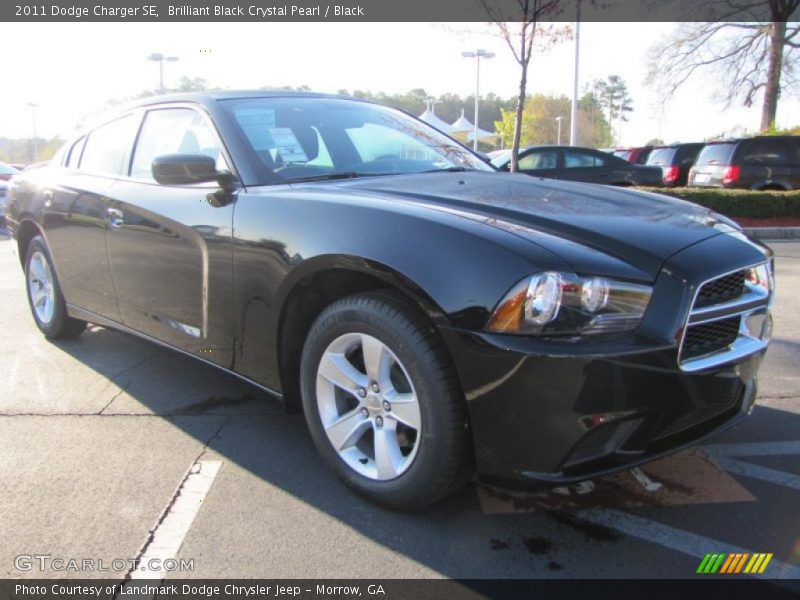 Brilliant Black Crystal Pearl / Black 2011 Dodge Charger SE
