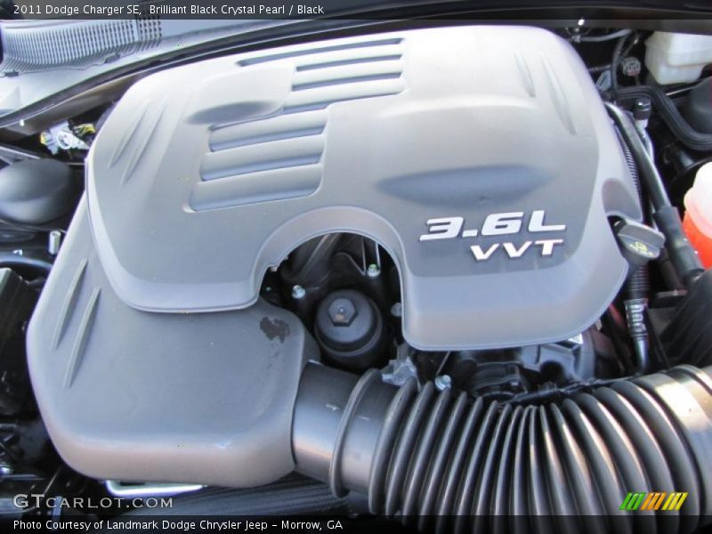 Brilliant Black Crystal Pearl / Black 2011 Dodge Charger SE