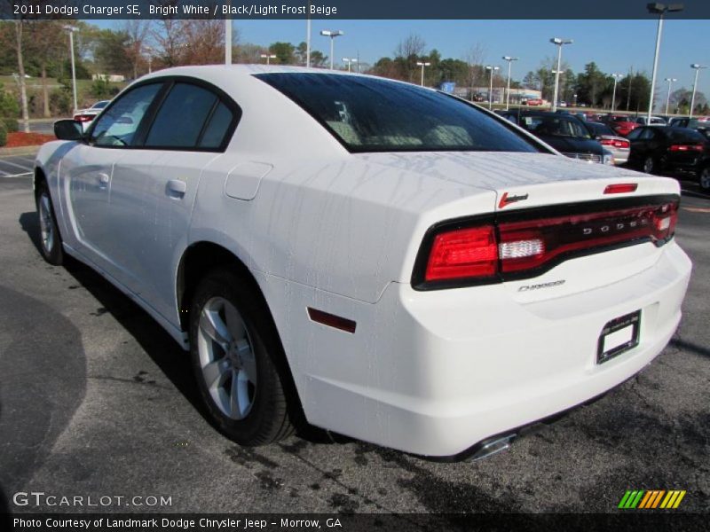 Bright White / Black/Light Frost Beige 2011 Dodge Charger SE