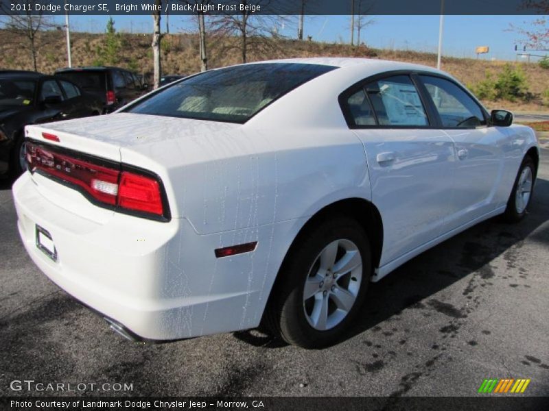 Bright White / Black/Light Frost Beige 2011 Dodge Charger SE