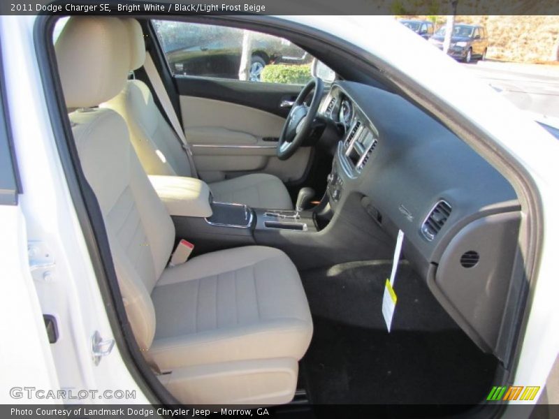 Bright White / Black/Light Frost Beige 2011 Dodge Charger SE