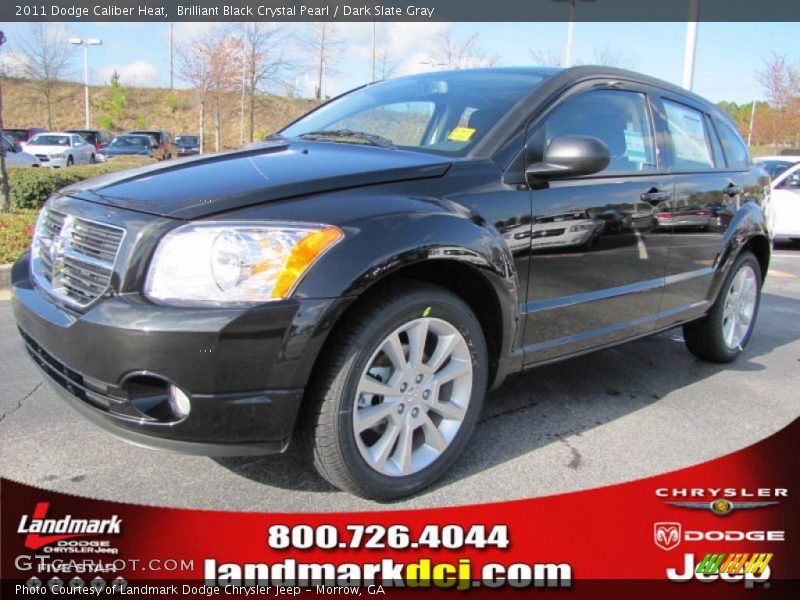 Brilliant Black Crystal Pearl / Dark Slate Gray 2011 Dodge Caliber Heat