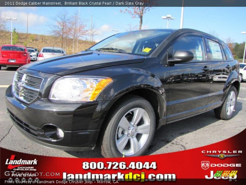 Brilliant Black Crystal Pearl / Dark Slate Gray 2011 Dodge Caliber Mainstreet