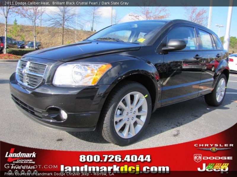 Brilliant Black Crystal Pearl / Dark Slate Gray 2011 Dodge Caliber Heat