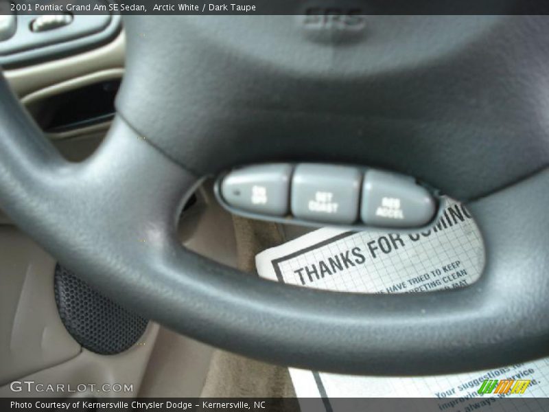 Arctic White / Dark Taupe 2001 Pontiac Grand Am SE Sedan