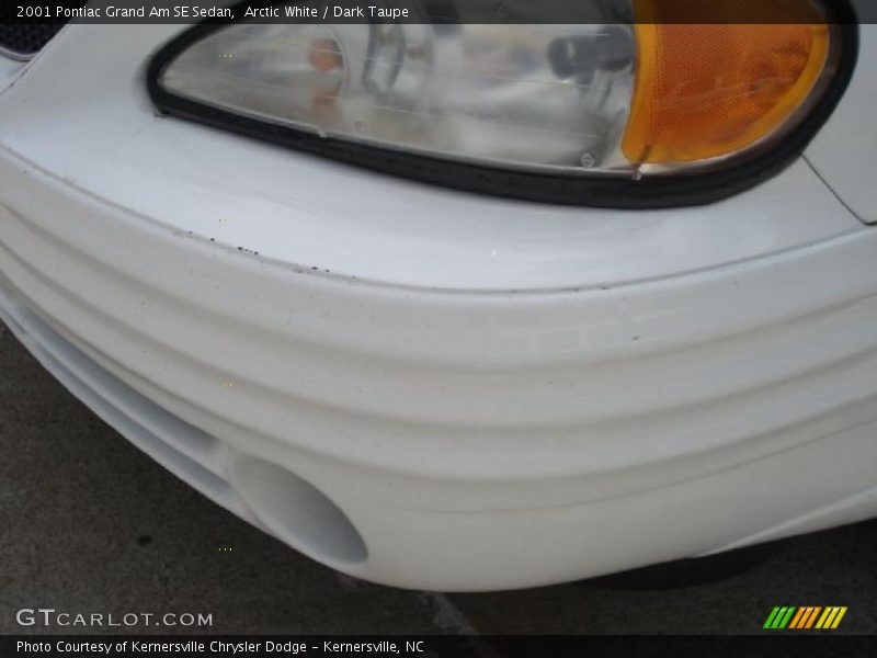 Arctic White / Dark Taupe 2001 Pontiac Grand Am SE Sedan