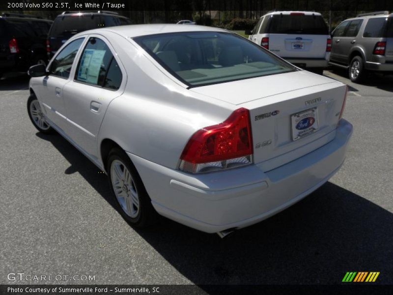 Ice White / Taupe 2008 Volvo S60 2.5T