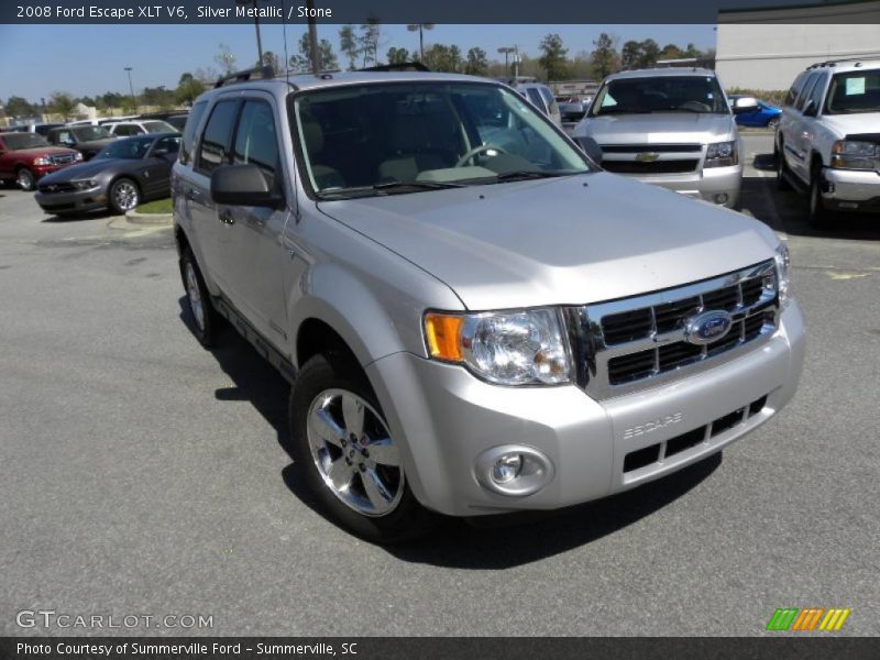 Silver Metallic / Stone 2008 Ford Escape XLT V6