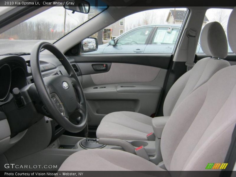 Clear White / Gray 2010 Kia Optima LX