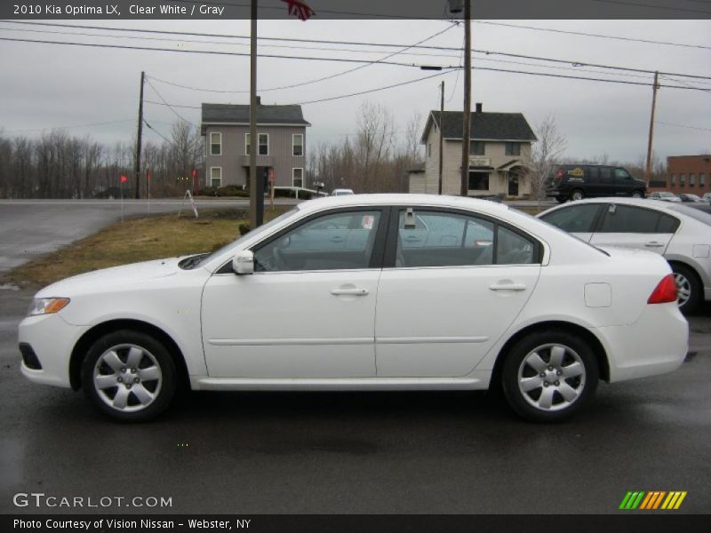 Clear White / Gray 2010 Kia Optima LX