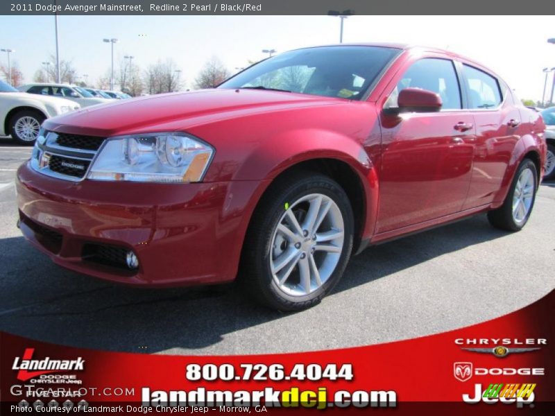 Redline 2 Pearl / Black/Red 2011 Dodge Avenger Mainstreet