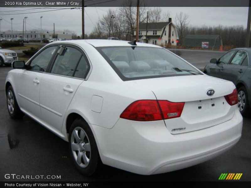 Clear White / Gray 2010 Kia Optima LX