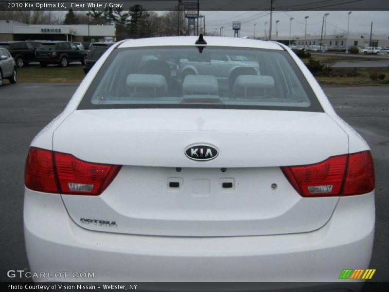 Clear White / Gray 2010 Kia Optima LX