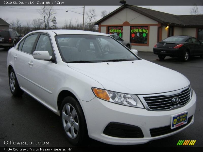 Clear White / Gray 2010 Kia Optima LX