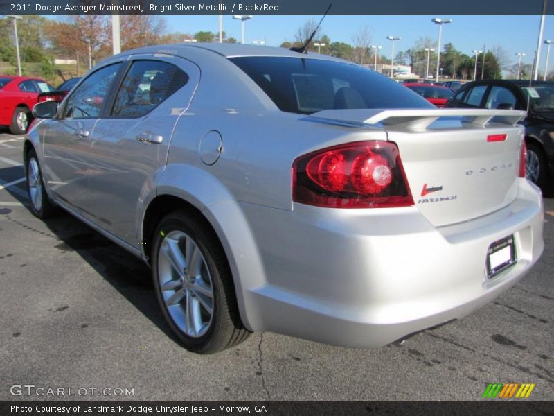 Bright Silver Metallic / Black/Red 2011 Dodge Avenger Mainstreet
