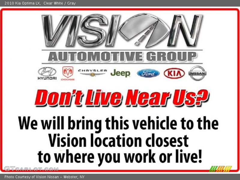 Clear White / Gray 2010 Kia Optima LX