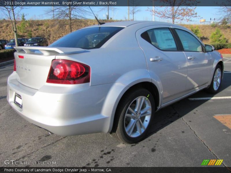 Bright Silver Metallic / Black/Red 2011 Dodge Avenger Mainstreet