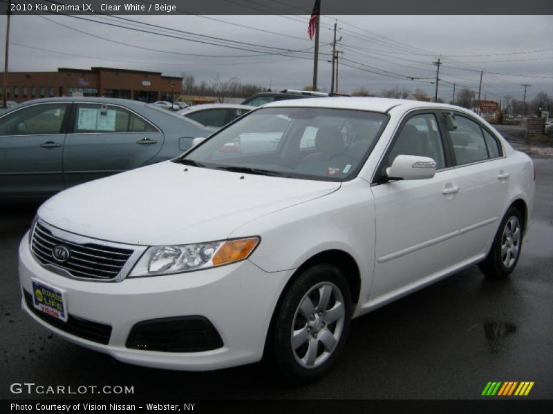 Clear White / Beige 2010 Kia Optima LX