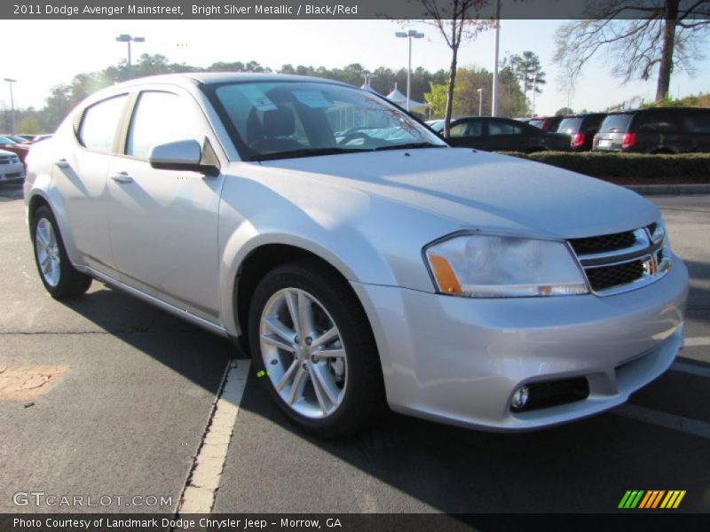 Bright Silver Metallic / Black/Red 2011 Dodge Avenger Mainstreet
