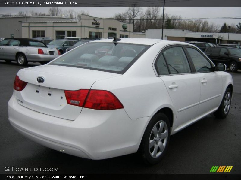 Clear White / Beige 2010 Kia Optima LX