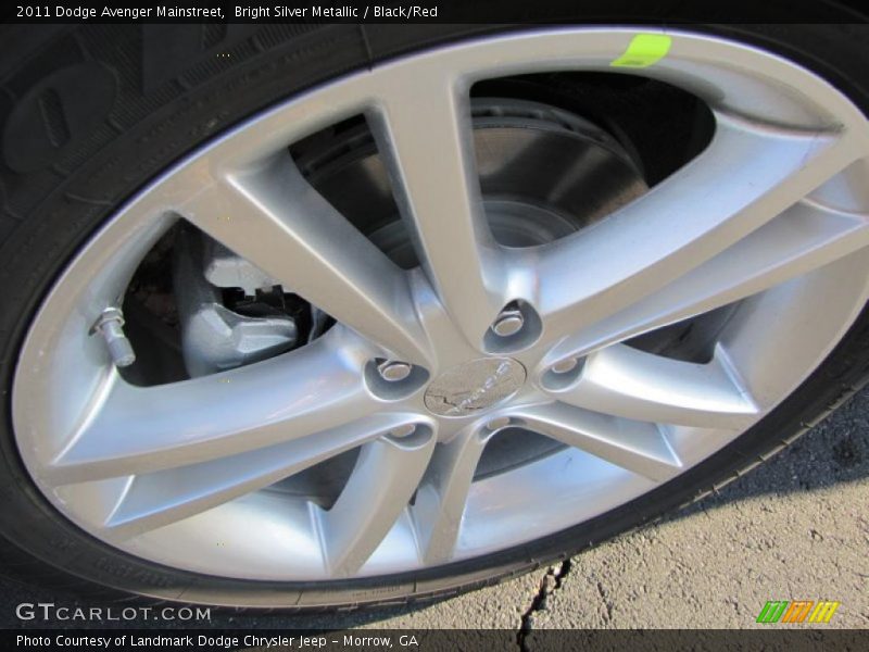 Bright Silver Metallic / Black/Red 2011 Dodge Avenger Mainstreet