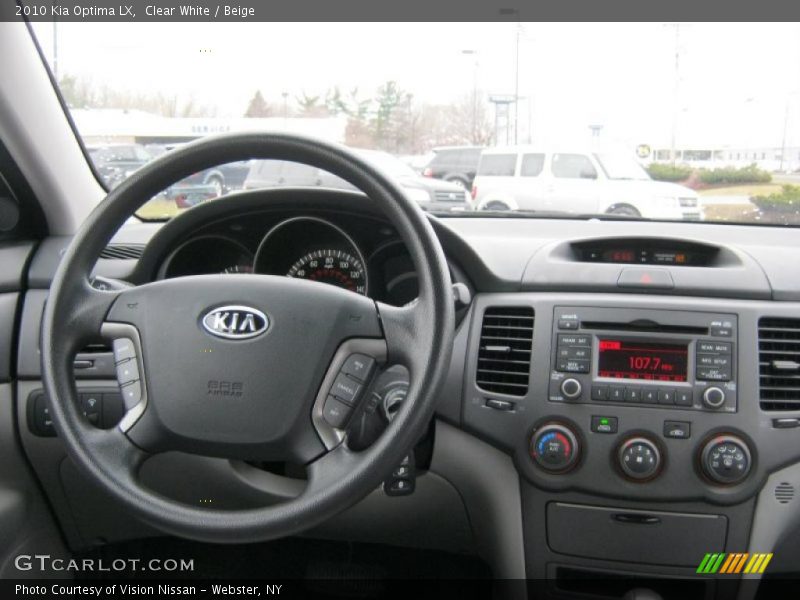 Clear White / Beige 2010 Kia Optima LX