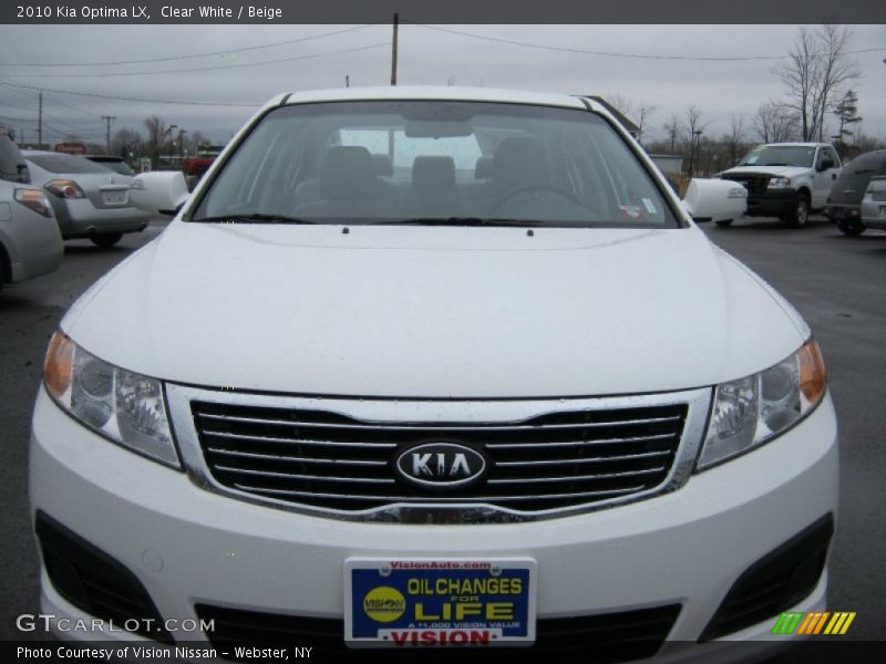 Clear White / Beige 2010 Kia Optima LX