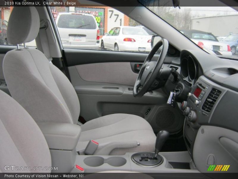 Clear White / Beige 2010 Kia Optima LX