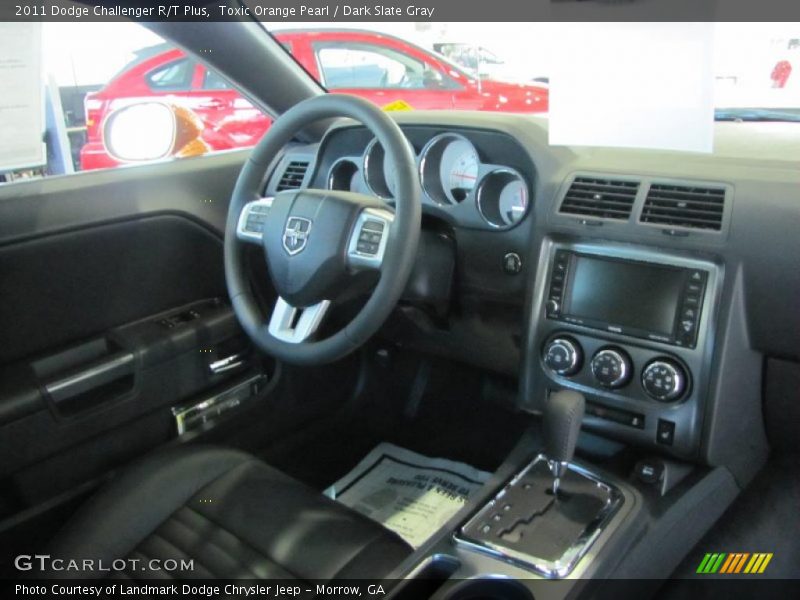 Toxic Orange Pearl / Dark Slate Gray 2011 Dodge Challenger R/T Plus