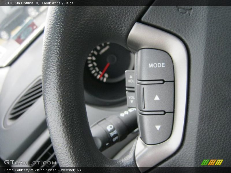 Clear White / Beige 2010 Kia Optima LX