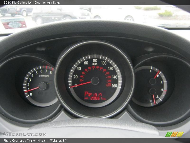 Clear White / Beige 2010 Kia Optima LX