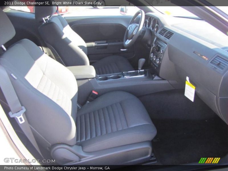 Bright White / Dark Slate Gray 2011 Dodge Challenger SE