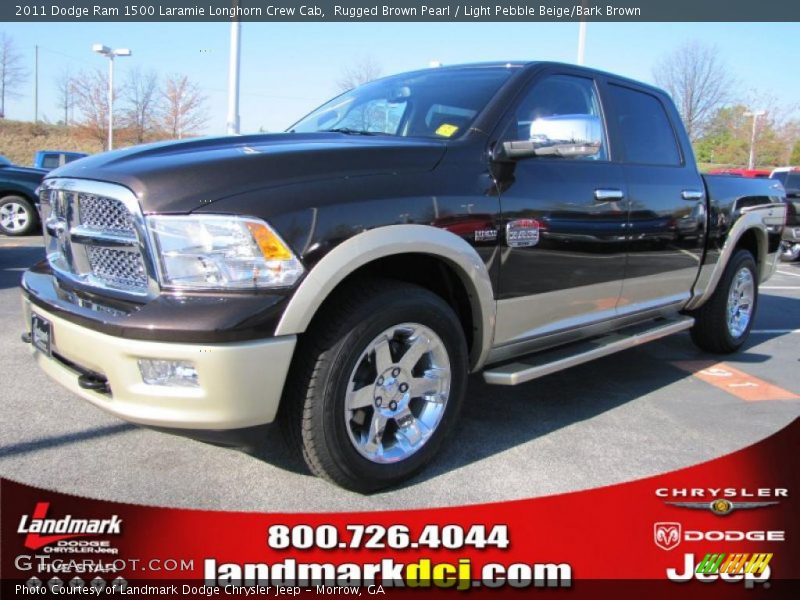 Rugged Brown Pearl / Light Pebble Beige/Bark Brown 2011 Dodge Ram 1500 Laramie Longhorn Crew Cab