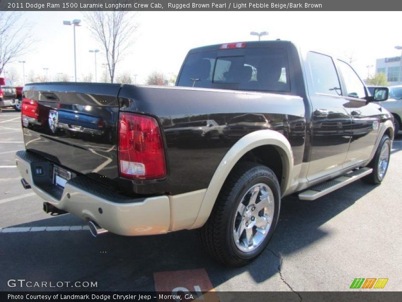 Rugged Brown Pearl / Light Pebble Beige/Bark Brown 2011 Dodge Ram 1500 Laramie Longhorn Crew Cab