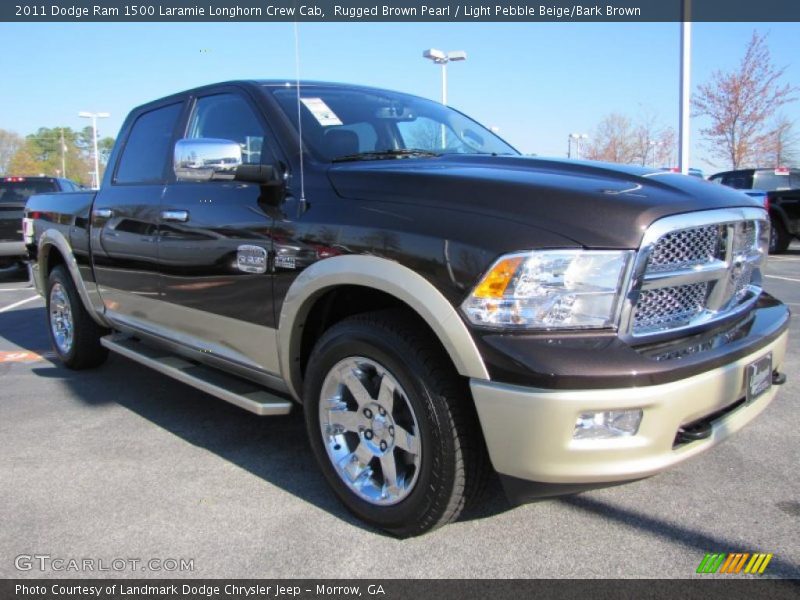 Rugged Brown Pearl / Light Pebble Beige/Bark Brown 2011 Dodge Ram 1500 Laramie Longhorn Crew Cab