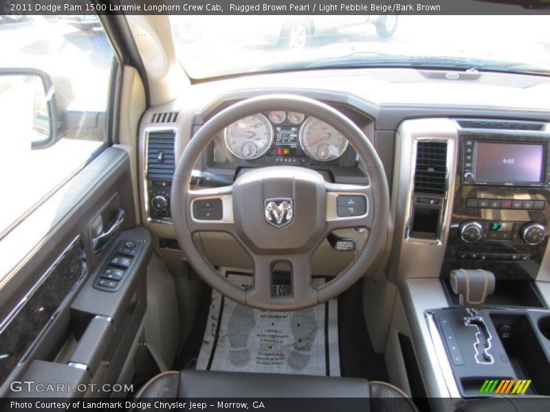Rugged Brown Pearl / Light Pebble Beige/Bark Brown 2011 Dodge Ram 1500 Laramie Longhorn Crew Cab