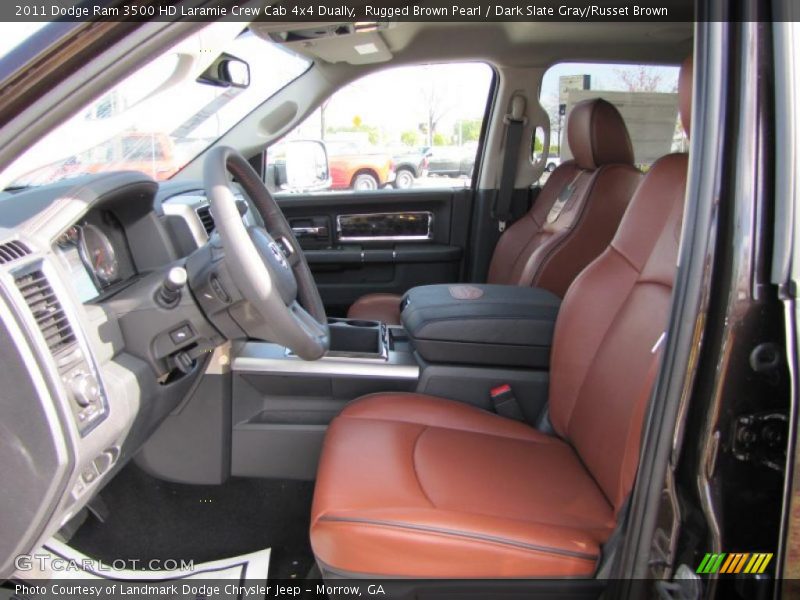  2011 Ram 3500 HD Laramie Crew Cab 4x4 Dually Dark Slate Gray/Russet Brown Interior