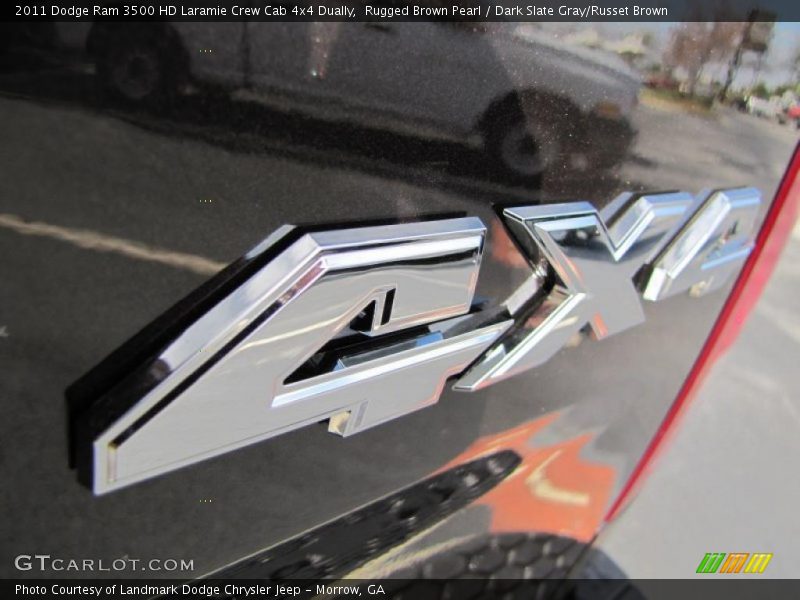 Rugged Brown Pearl / Dark Slate Gray/Russet Brown 2011 Dodge Ram 3500 HD Laramie Crew Cab 4x4 Dually