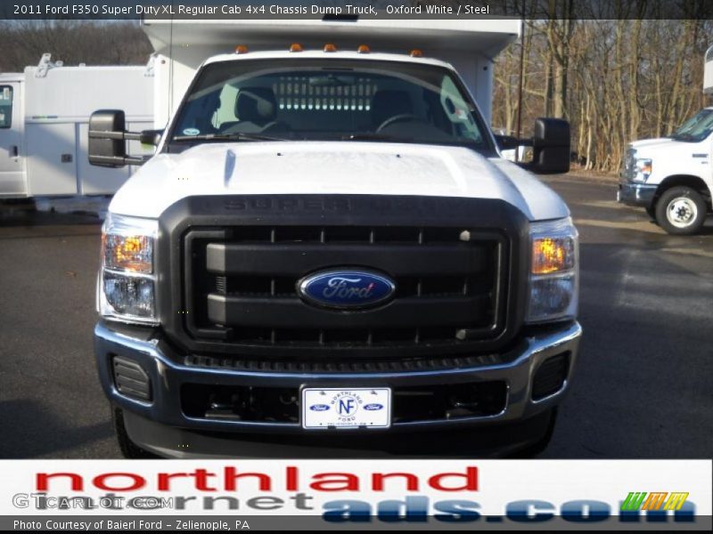 Oxford White / Steel 2011 Ford F350 Super Duty XL Regular Cab 4x4 Chassis Dump Truck