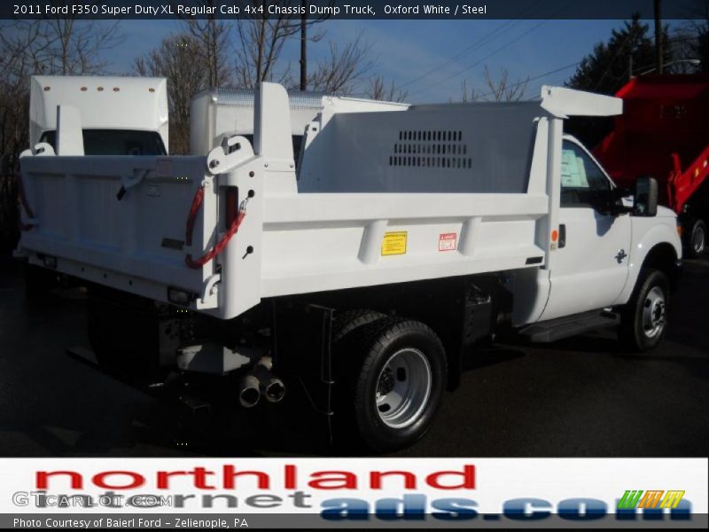 Oxford White / Steel 2011 Ford F350 Super Duty XL Regular Cab 4x4 Chassis Dump Truck