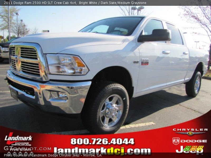 Bright White / Dark Slate/Medium Graystone 2011 Dodge Ram 2500 HD SLT Crew Cab 4x4